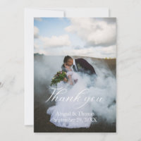 Photo Names and Date Wedding Thank You Card
