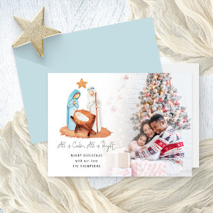 Photo Nativity All is Calm Merry Christmas