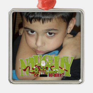 Photo Naughty or Nice Ornament