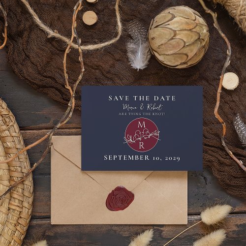 Photo Navy Blue Wedding Save The Date