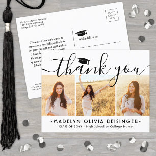 Photo New Address Simple Graduation Thank You Postcard