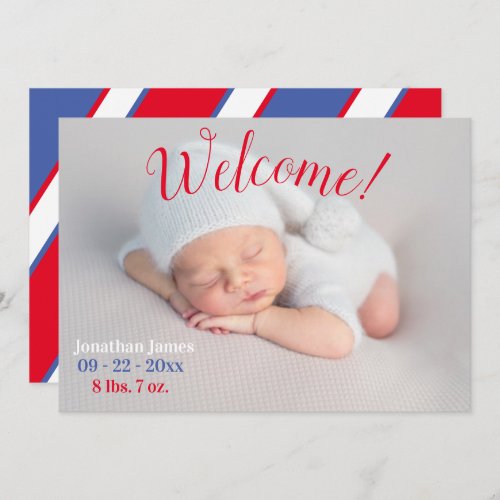 Photo Newborn Birth Script Simple Stats Announcement