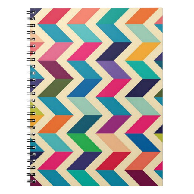 Photo Notebook/Colorful Chevron Notebook (Front)