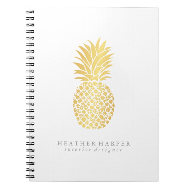 Photo Notebook - Gold Pineapple (Front)