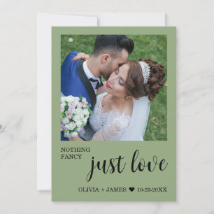 Photo Nothing Fancy Just Love Wedding Reception Invitation