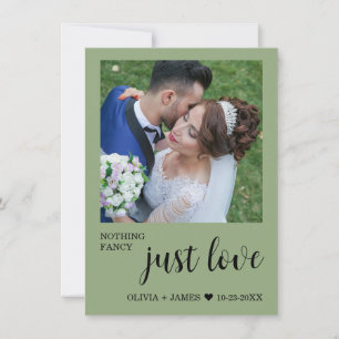 Photo Nothing Fancy Just Love Wedding Reception Invitation