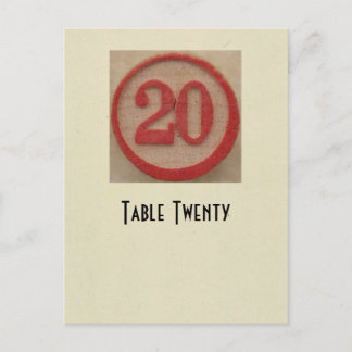 Photo number 20 table card