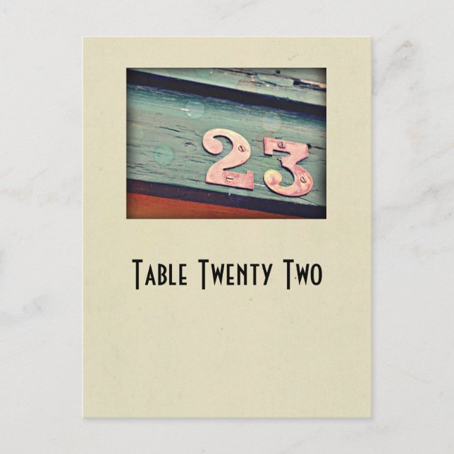 Photo number 23 table card (Front)
