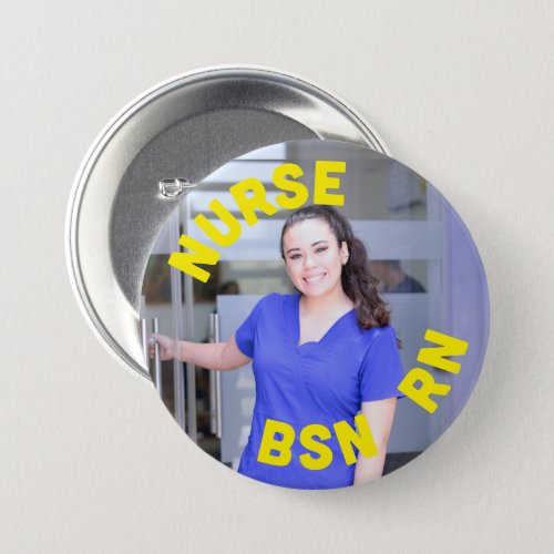 photo nurse bsn rn 3 inch circle button