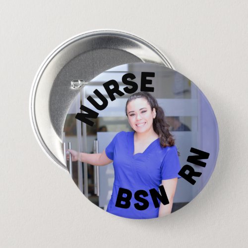 photo nurse bsn rn 3 inch circle button