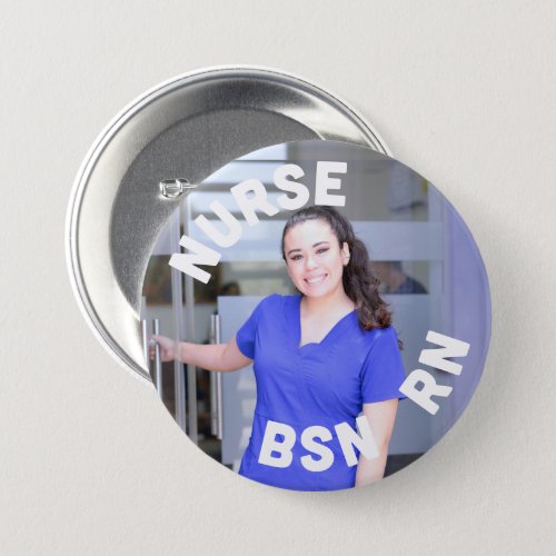 photo nurse bsn rn 3 inch circle button