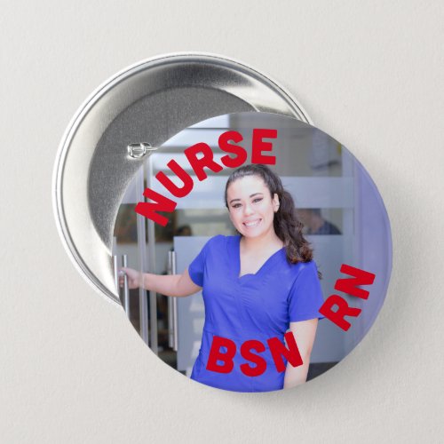 photo nurse bsn rn 3 inch circle button