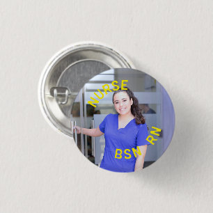 photo nurse bsn rn Small 1¼ Inch circle Button