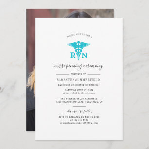 Photo Nursing Graduate Pinning Ceremony Party Invitation
