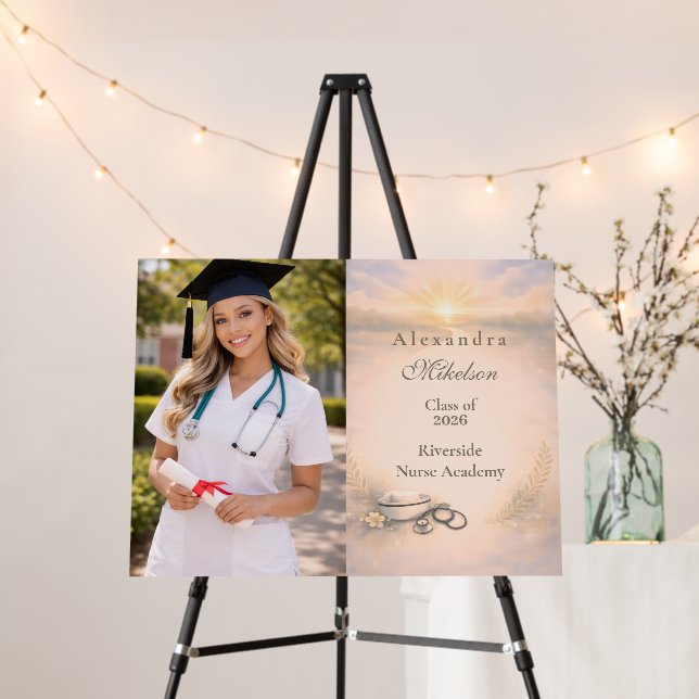 Photo Nursing Program Graduation Celebration Foam Board (In Situ (Stand))