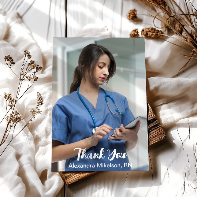 Photo Nursing School Graduate  Thank You Card (Creator Uploaded)
