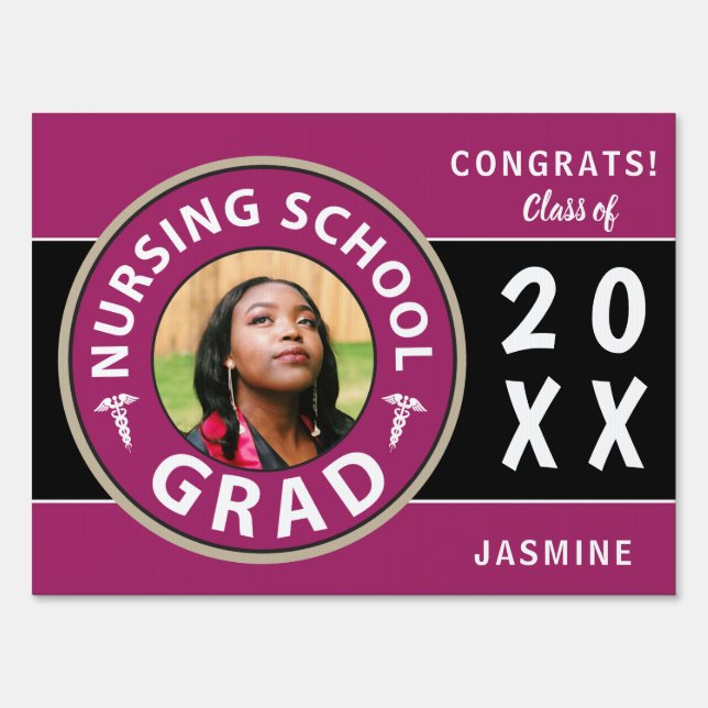 Photo Nursing School Graduation Sign (Back)