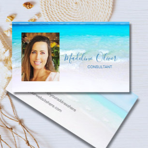 Photo Ocean Beach Sea Travel Blue   Business Card