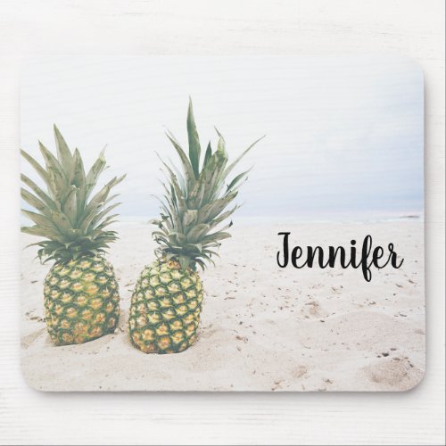 Photo of 2 Pineapples on a Beach Mouse Pad