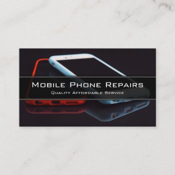 Photo Of 2 Smart Cell Phones  - Business Card by ImageAustralia at Zazzle