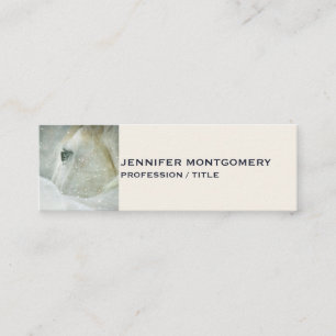 Photo of a Beautiful White Horse in Winter Mini Business Card