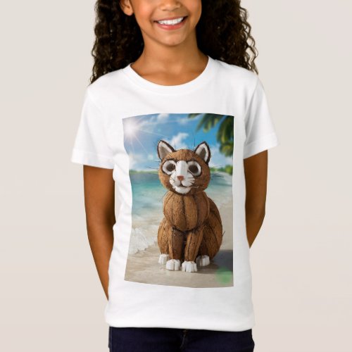 photo of a cat made of coconut T_Shirt