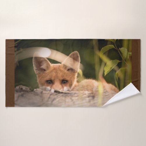 Photo of a Cute Little Orange Fox Bath Towel Set