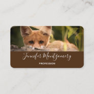 Photo Of A Cute Little Orange Fox Business Card at Zazzle