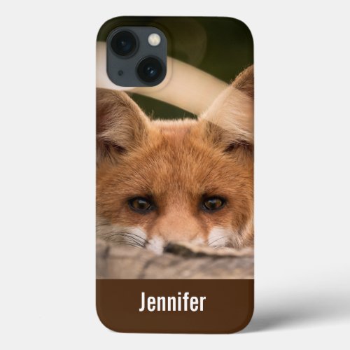 Photo of a Cute Little Orange Fox iPhone 13 Case