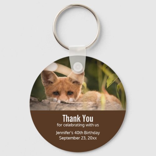 Photo of a Cute Little Orange Fox Favor Keychain