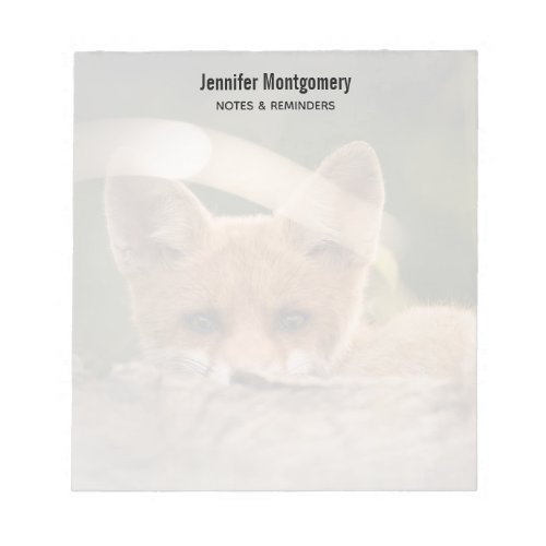 Photo of a Cute Little Orange Fox Notepad
