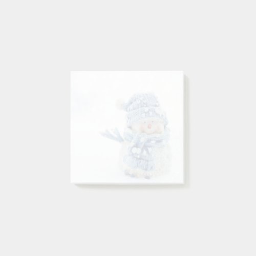 Photo of a Cute Snowman in Winter _ Christmas Post_it Notes
