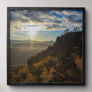 photo of a mountainous autumn forest, mountains, p peel and stick photo tile