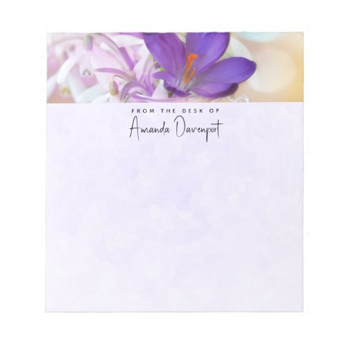 Photo of a Pretty Purple Spring Crocus Notepad