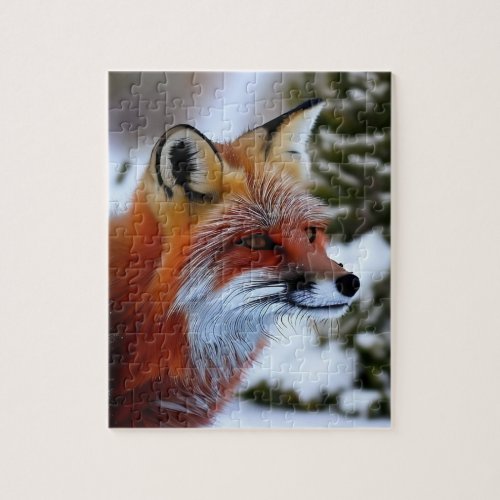 Photo of a Red Fox in the Snow Jigsaw Puzzle