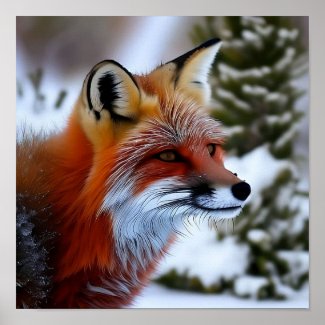 Photo of a Red Fox in the Snow