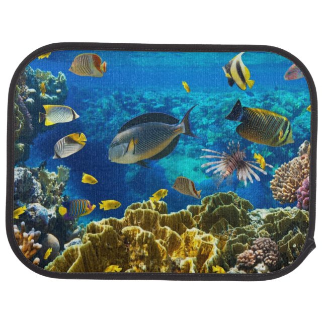 Photo of a tropical Fish on a coral reef Car Mat (Rear)