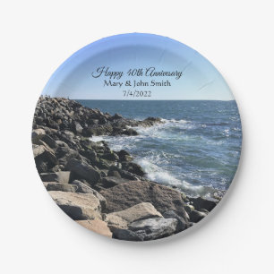 Photo of Atlantic Ocean Blue 40th Anniversary Pape Paper Plates