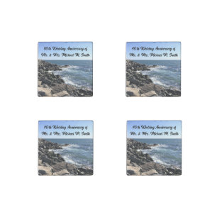 Photo of Atlantic Ocean Blue 40th Anniversary Stone Magnet