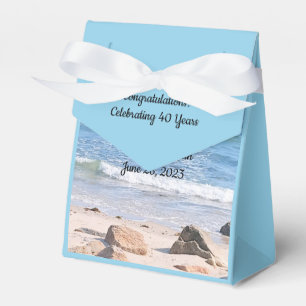 Photo of Atlantic Ocean Shore 40th Anniversary Favor Boxes