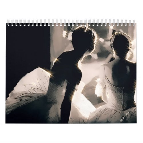 Photo of ballerinas on backstage calendar