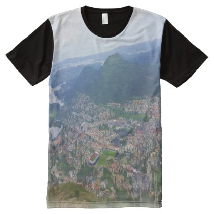 Photo of Bergen with oil paint effect All-Over-Print Shirt