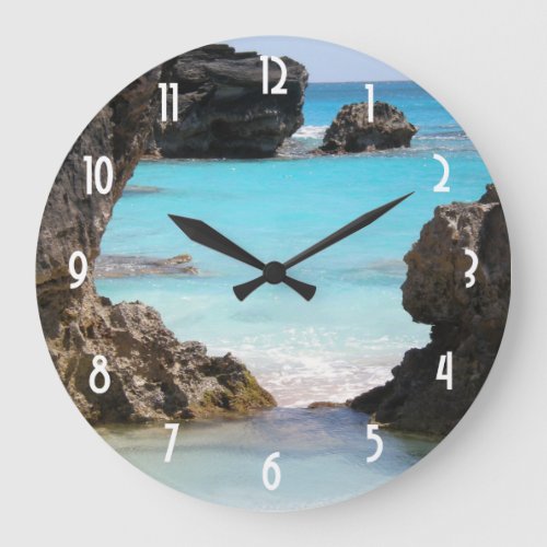 Photo of Bermuda Coast  Tropical Sea Large Clock