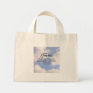 Photo of Blue Sky Be Not Afraid Custom Name Bible Mini Tote Bag