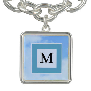 Photo of Blue Sky With Single Initial Cute Bracelet