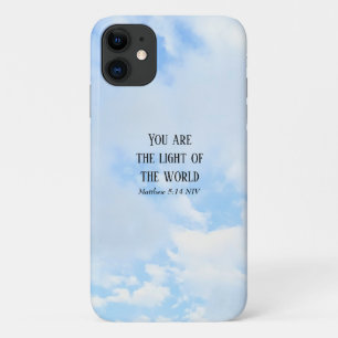 Photo of Blue Sky You are the Light Bible Verse iPhone 11 Case