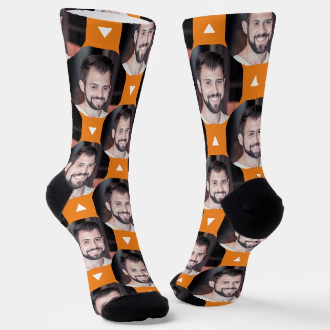  Photo of Boyfriend for Girlfriend Burnt Orange Socks (Angled)