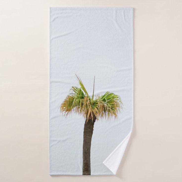 Photo of brown and green palm tree bath towel Zazzle