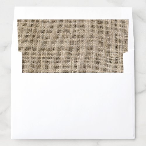 Photo of Burlap Fabric Envelope Liner
