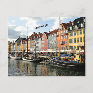 Photo of canal in Copenhagen Postcard